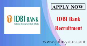 IDBI Bank Recruitment 2021 Apply Online